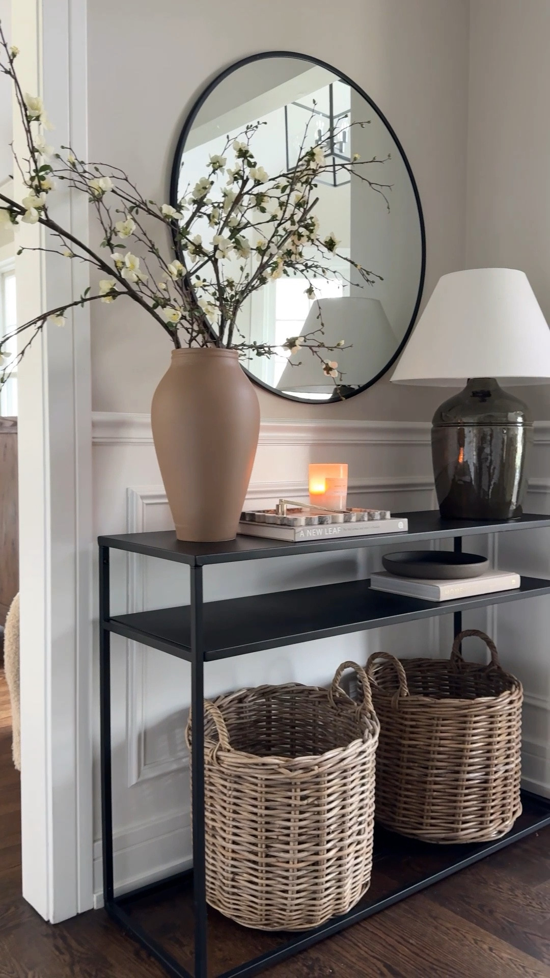 Spring entry styling! I have styled these beautiful oversized florals from Afloral (and this Terracotta vase) all over our home recently because I love it so much! Such a warm and earthy color, but perfect for spring and the warmer months! A mix of affordable and splurge worthy finds! 

#LTKSeasonal #LTKstyletip #LTKhome