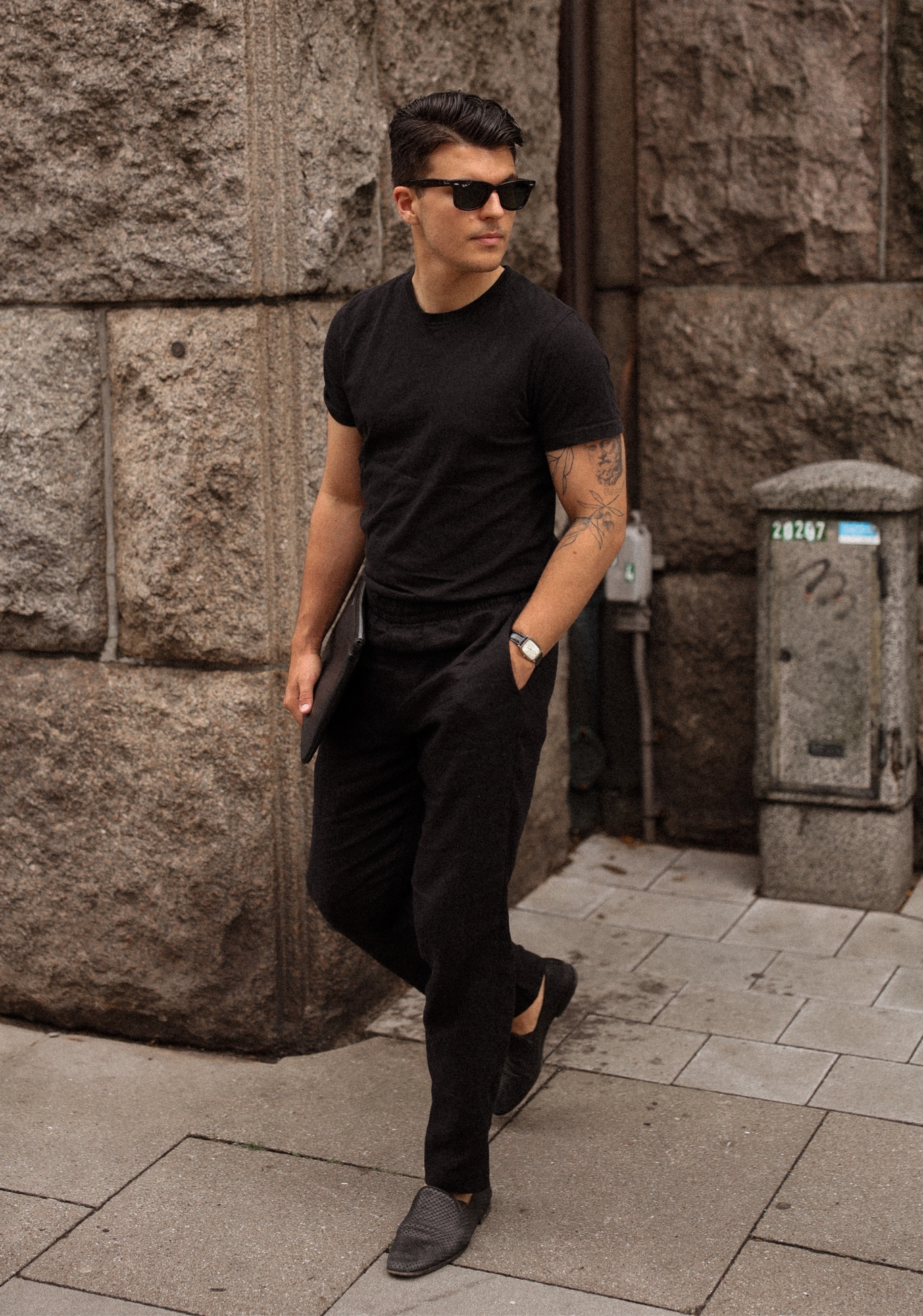 Clean old money all black look 

#LTKSeasonal #LTKeurope #LTKmens