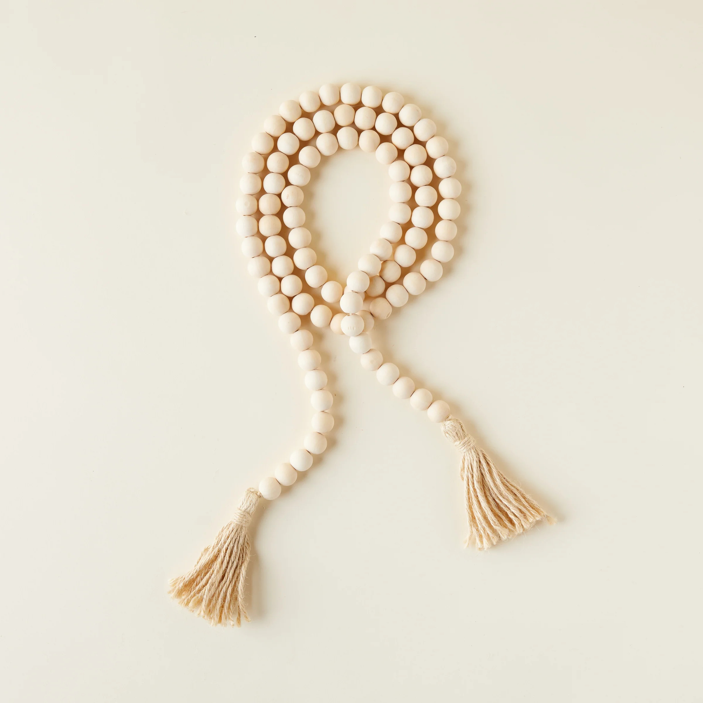 White Bead Garland with Tassel | Kate Marker Home