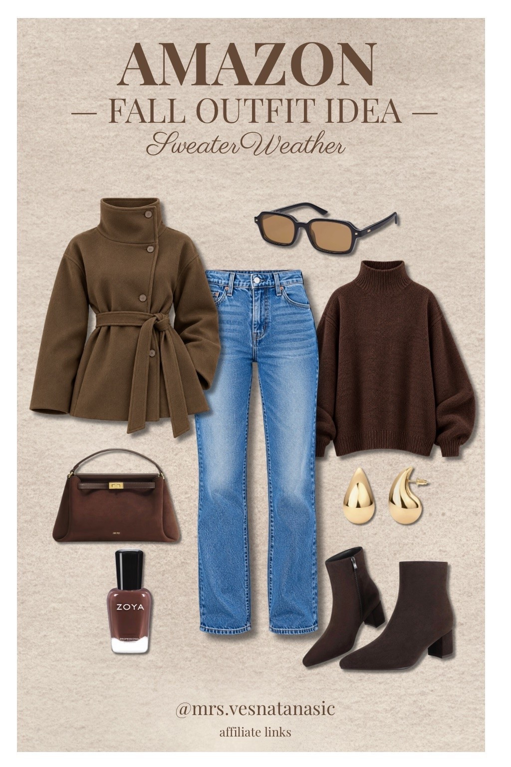 Sweater weather, but make it chic 🤎🍂 The perfect Amazon fall outfit! Loving these rich chocolate brown tones, cozy oversized sweater, flattering denim + the cutest ankle boots. An effortless, elevated look for fall!

#AmazonFashion #FallOutfit #AmazonFinds #SweaterWeather #FallStyle