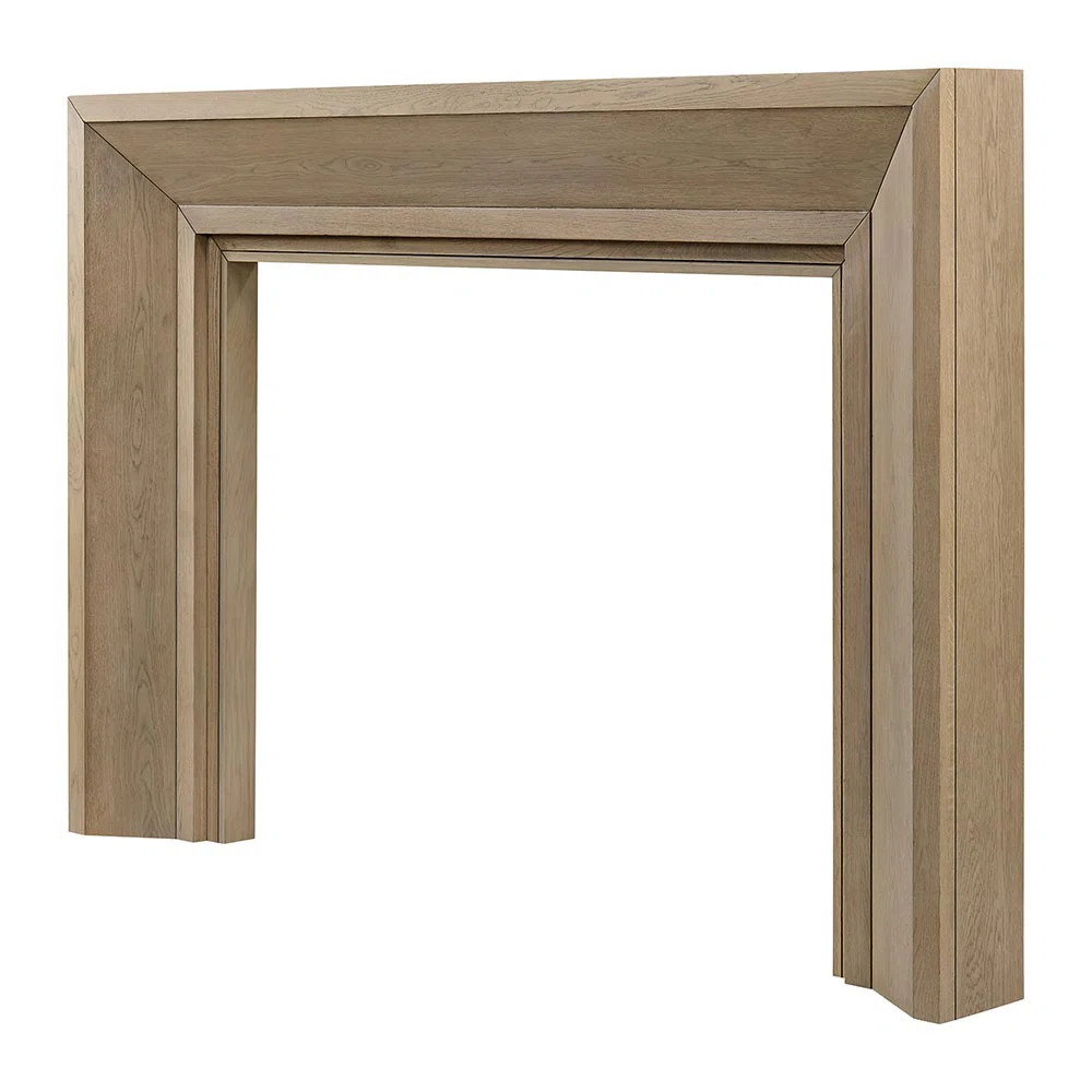 Modern Ember Everly Wood Fireplace Mantel Surround Kit in White | 56" x 42" Opening | 54" | Wayfair North America