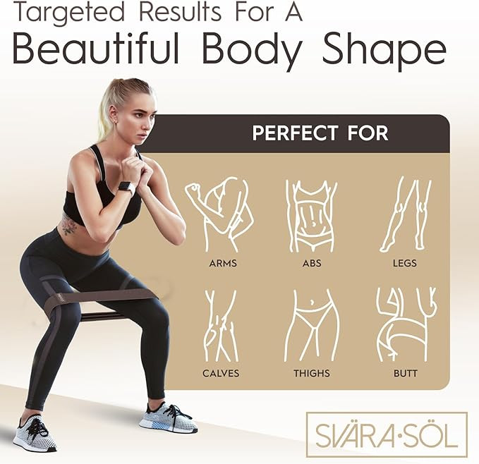 Fabric Resistance Bands Set of 3 for Legs, Glutes, Arms, Booty Bands for Women and Men, Resistanc... | Amazon (US)