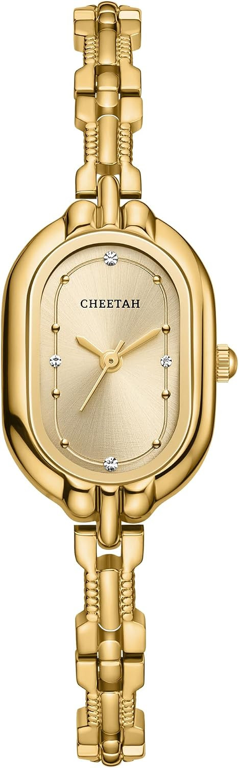CHEETAH Women's Gold Dainty Bangle Watch Small Vintage Bracelet, Easy Read Numeral Dial Waterproof | Amazon (US)