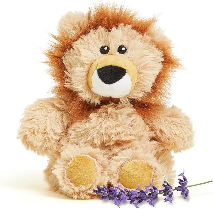 warmies Junior Microwavable & Weighted Stuffed Animals, Lion - Heated Stuffed Animal Plushie for ... | Amazon (US)