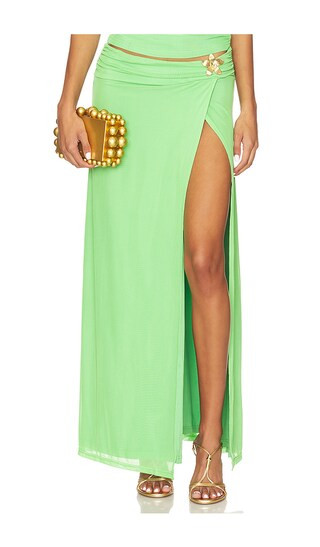 Farley Maxi Skirt in Apple | Revolve Clothing (Global)