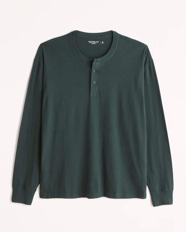 Essential Long-Sleeve Henley | Abercrombie & Fitch (US)