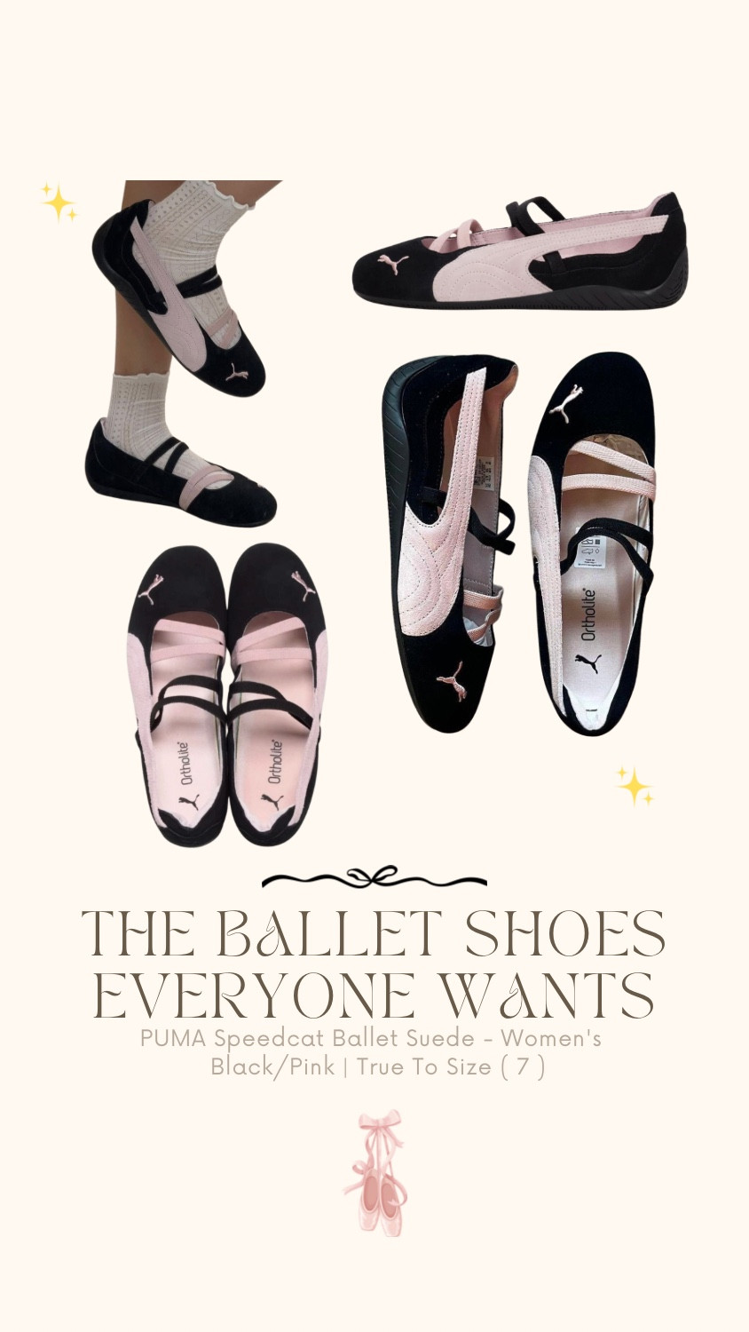 💖 soft girl era unlocked 🩰🌸
the PUMA speedcat ballet suede is officially the shoe of the moment 🖤 — girly, comfy, & effortlessly chic ⭐️🦢 pair it w/ frilly socks or keep it sporty, either way it’s a LOOK 🧸✨

🖤 black/pink | true to size (7)
⭐️ shop now on my LTK before they’re gone!!

#LTKShoeCrush #LTKStyleTip #LTKBeauty #Balletcore #SoftGirlAesthetic #PumaStyle #SneakerGoals #Balletflats #inspo #viral #TrendingNow #ComfyAndCute #OnMyWishlist


#LTKFindsUnder100 #LTKU #LTKStyleTip