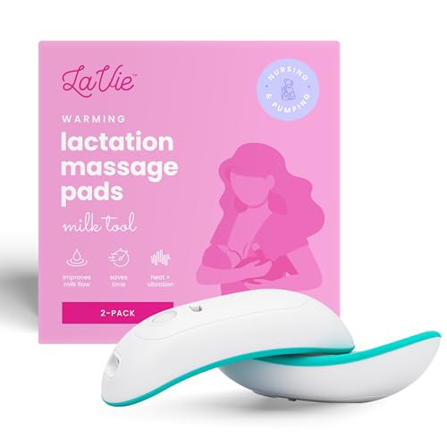 LaVie 2-in-1 Warming Lactation Massager, 2 Pack, Heat and Vibration, Pumping and Breastfeeding Essential, for Clogged Ducts, Improved Milk Flow, Mastitis | Amazon (US)