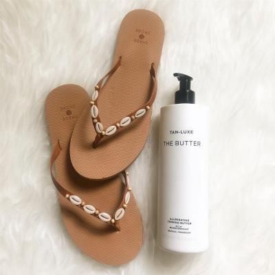 Women's Linda Shell Flip Flop Sandals - Shade & Shore™ Tan | Target