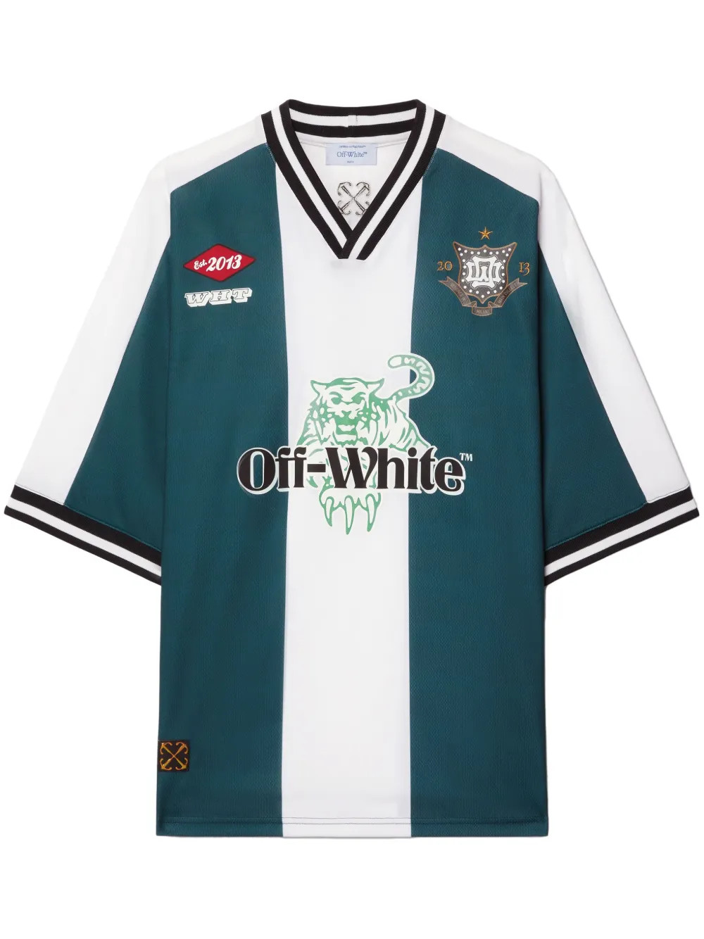 Off-White Tiger 23 Soccer T-shirt | Green | FARFETCH | Farfetch Global