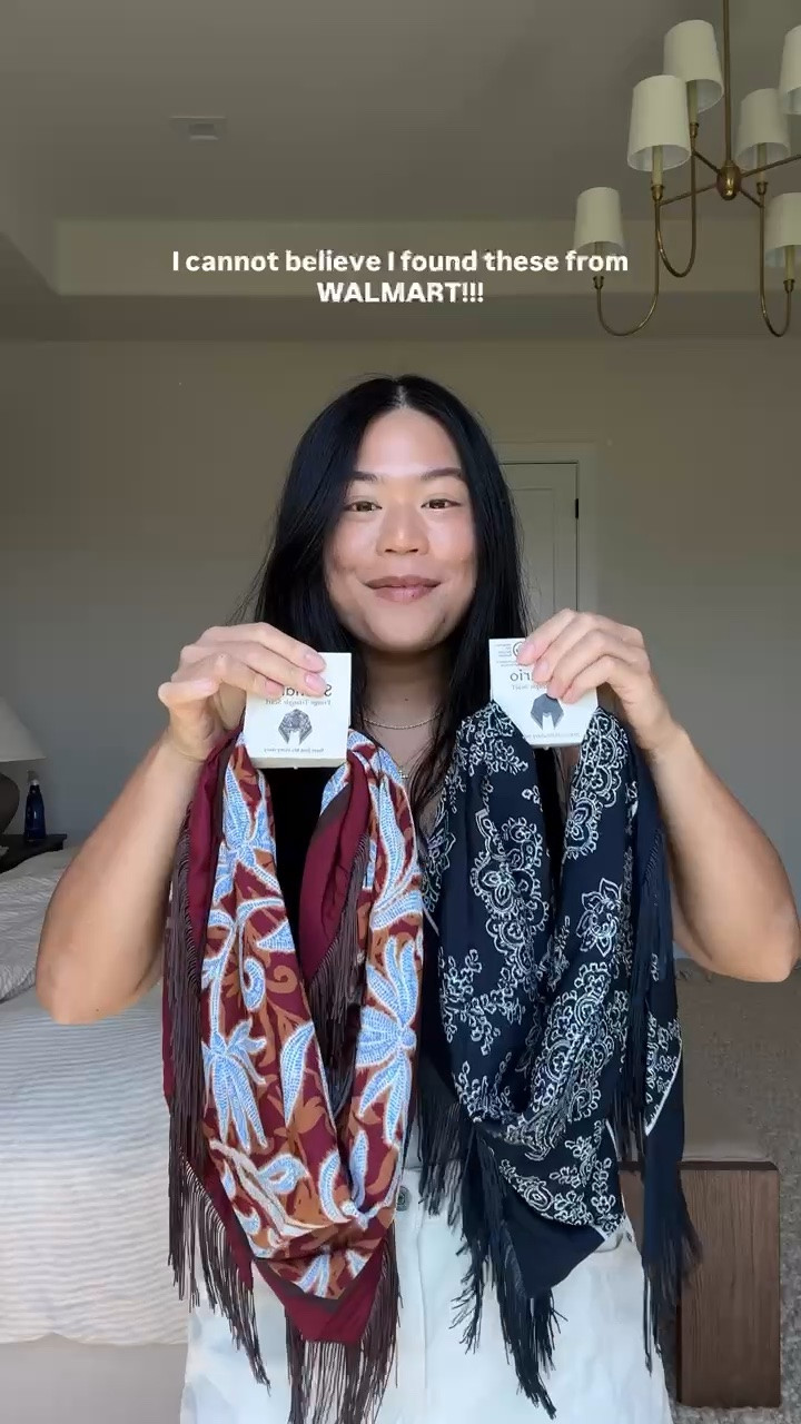 Just found the cutest fringe bandana scarves from WALMART!!!! I can’t wait to style these!!! 

walmart finds, walmart fashion, walmart fall fashion