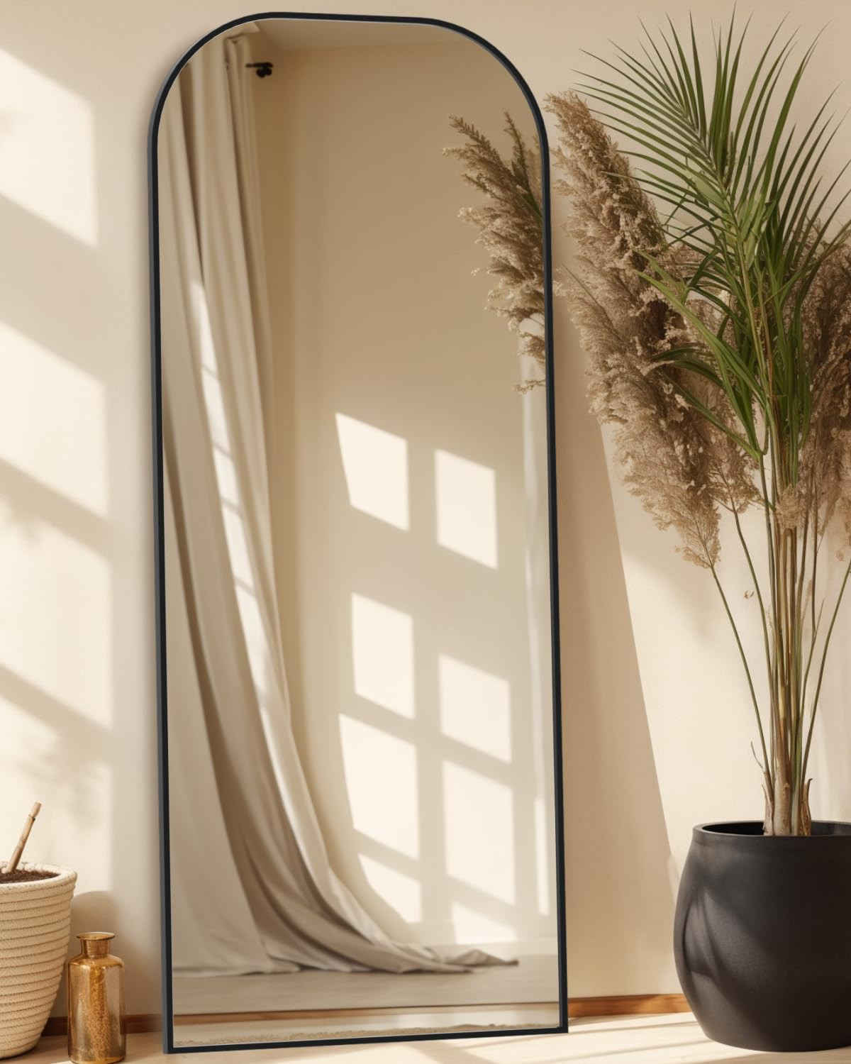 Antok Full Length Mirror, 71"x28" Floor Mirror Freestanding, Arched Floor Standing Large Mirrors ... | Amazon (US)