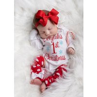 Baby Girl First Christmas Outfit, Personalized Newborn Outfit | Etsy (US)