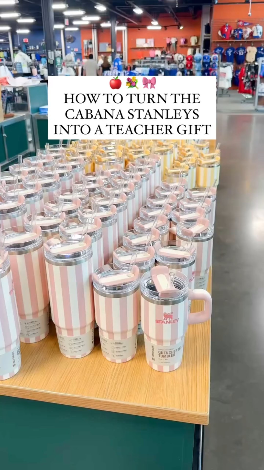 🤞 your kid’s parents see this 

These cabana striped Stanley’s are SO cute and are finally online! 

But they’ve been so viral I bet they’ll sell out fast so I would stock up while you can! 

They come in a bunch of colors and sizes and make perfect summer birthday gifts, end of year teacher gifts, hostess gifts etc.

*Comment SUPPLIES to have the Stanley’s, mini bouquet & everything else I used to put this together sent to your inbox 💌
•
•
•
#teachergift #teachergiftideas #teachergifts🍎 #teacherappreciation #stanley #oasisstanley #giftideas #summergift #summergifts #howto #diygift