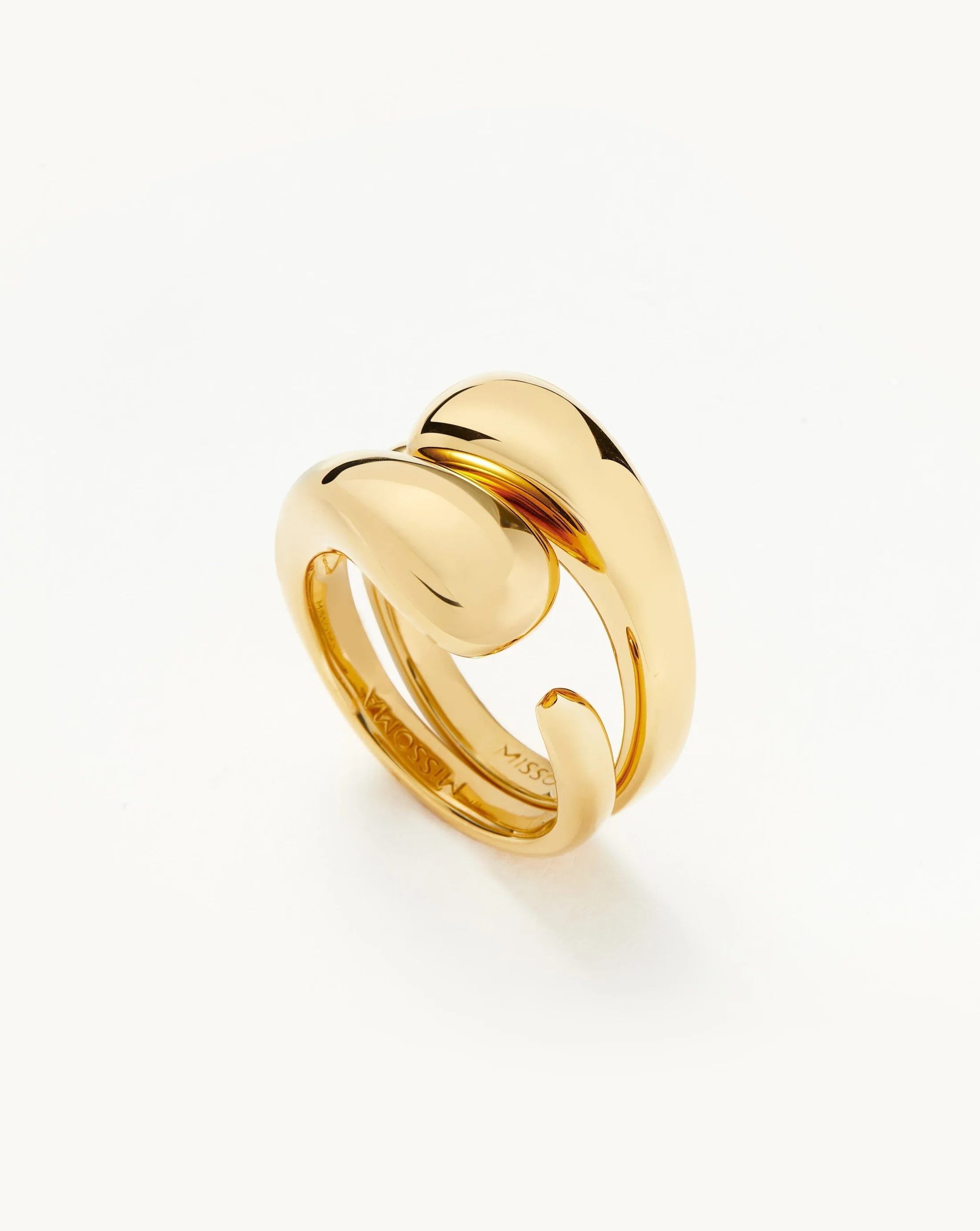 Molten Double Stacking Ring Set | 18ct Gold Plated | Missoma UK
