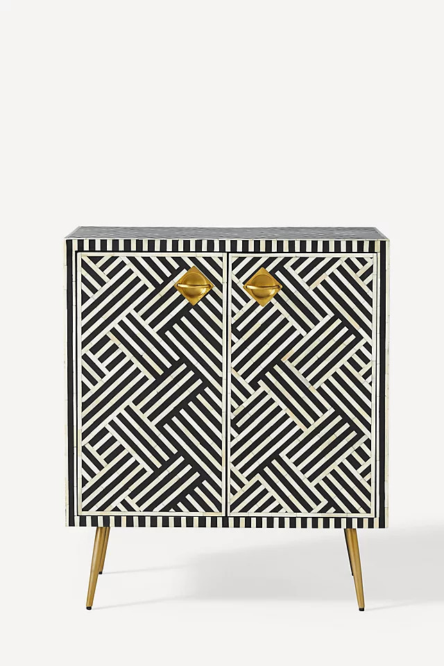 Optical Inlay Entryway Cabinet | Anthropologie (UK)