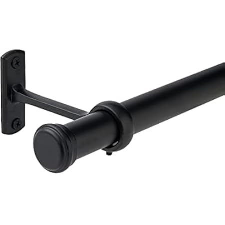 Curtain Rods 72 to 144-1" Curtain Rod with Cap, Curtain Rod for Windows 66 to 120, Hanging Curtain R | Amazon (US)