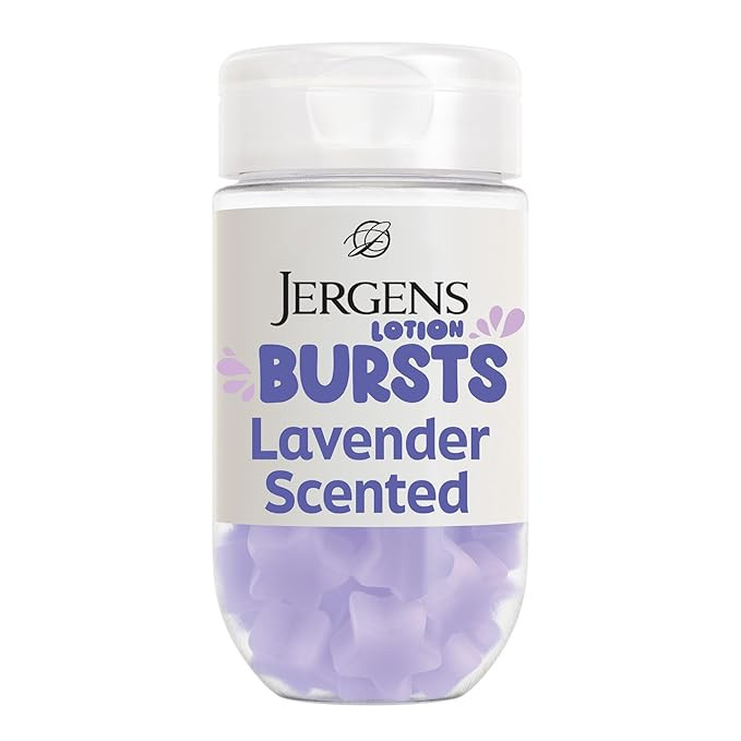 Jergens Lavender Lotion Bursts, Squishy Star-Shaped Moisturizer Bursts, 38 Ct | Amazon (US)