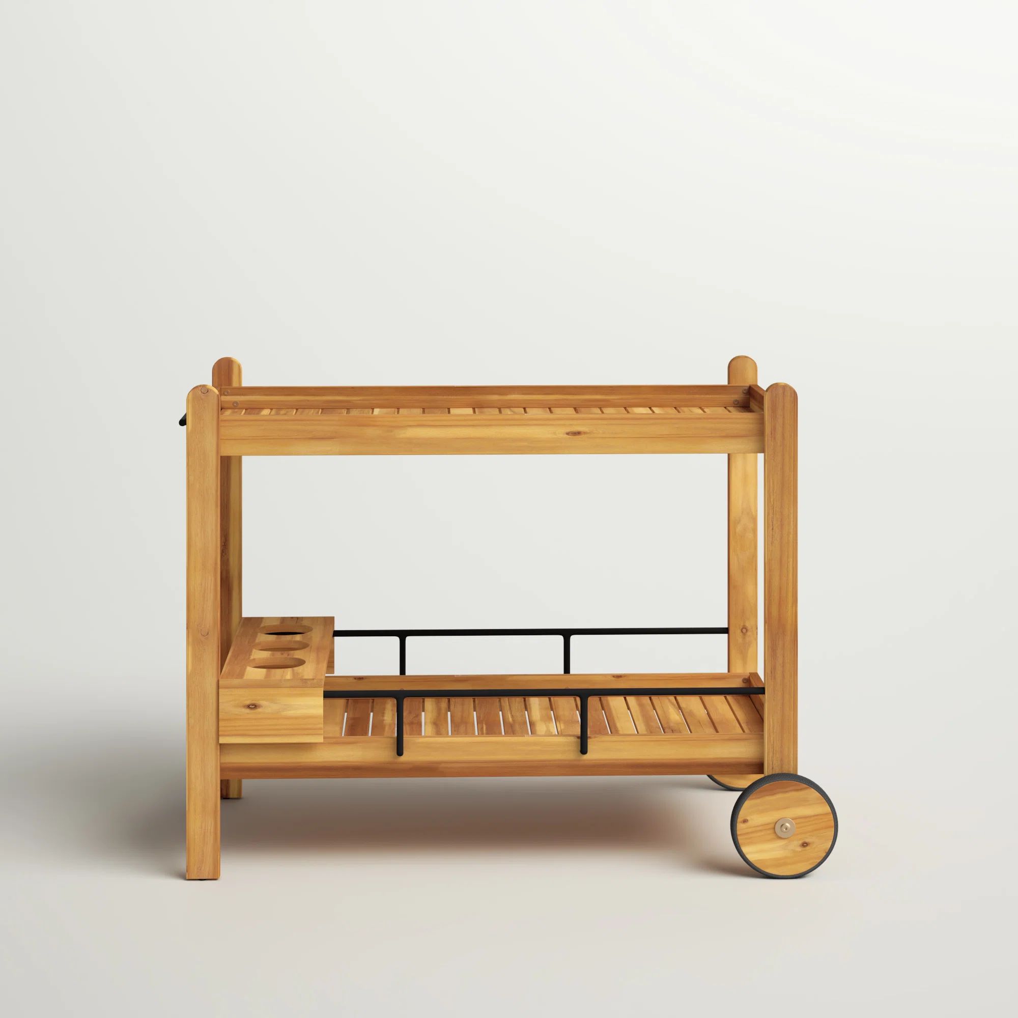 Margeurite Sand & Stable™ Bar Cart with Solid Wood Outer Material | Wayfair North America