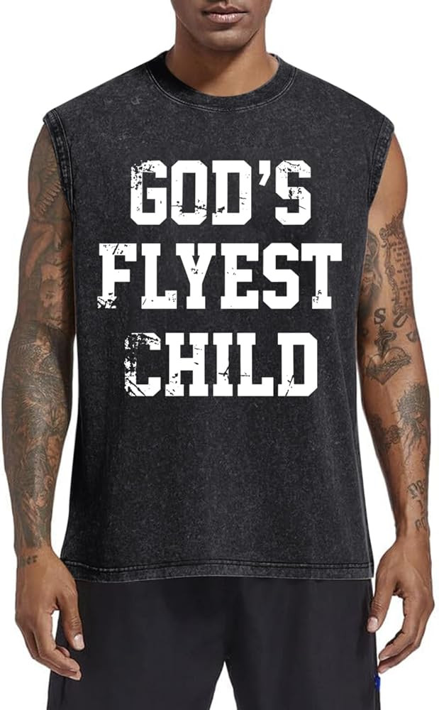 Fkatuzi Christian Tank Tops Men God Faith Jesus Bible Verse Religious Inspirational Shirts Graphi... | Amazon (US)
