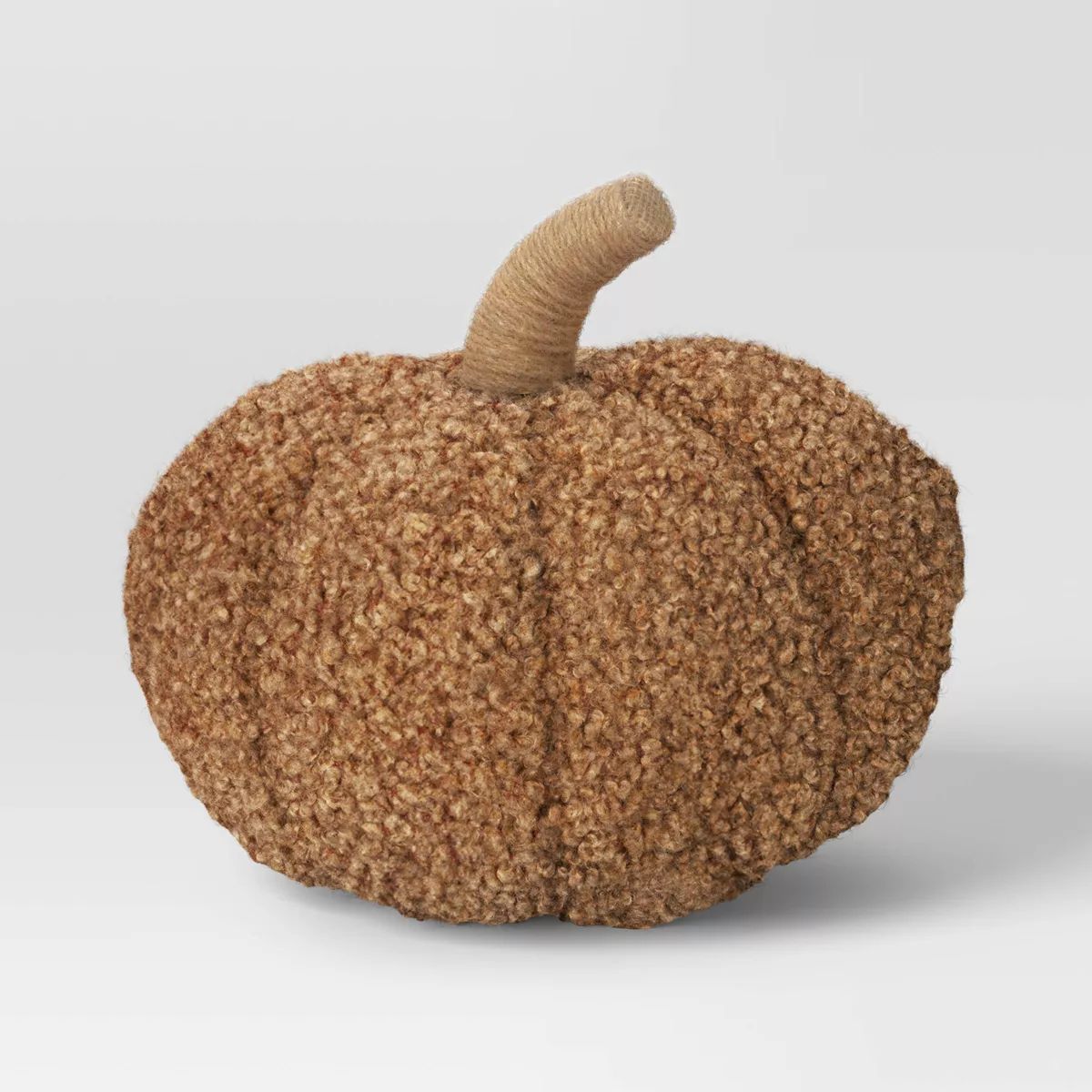 Teddy Boucle Shaped Pumpkin Throw Pillow Tan - Threshold™ | Target