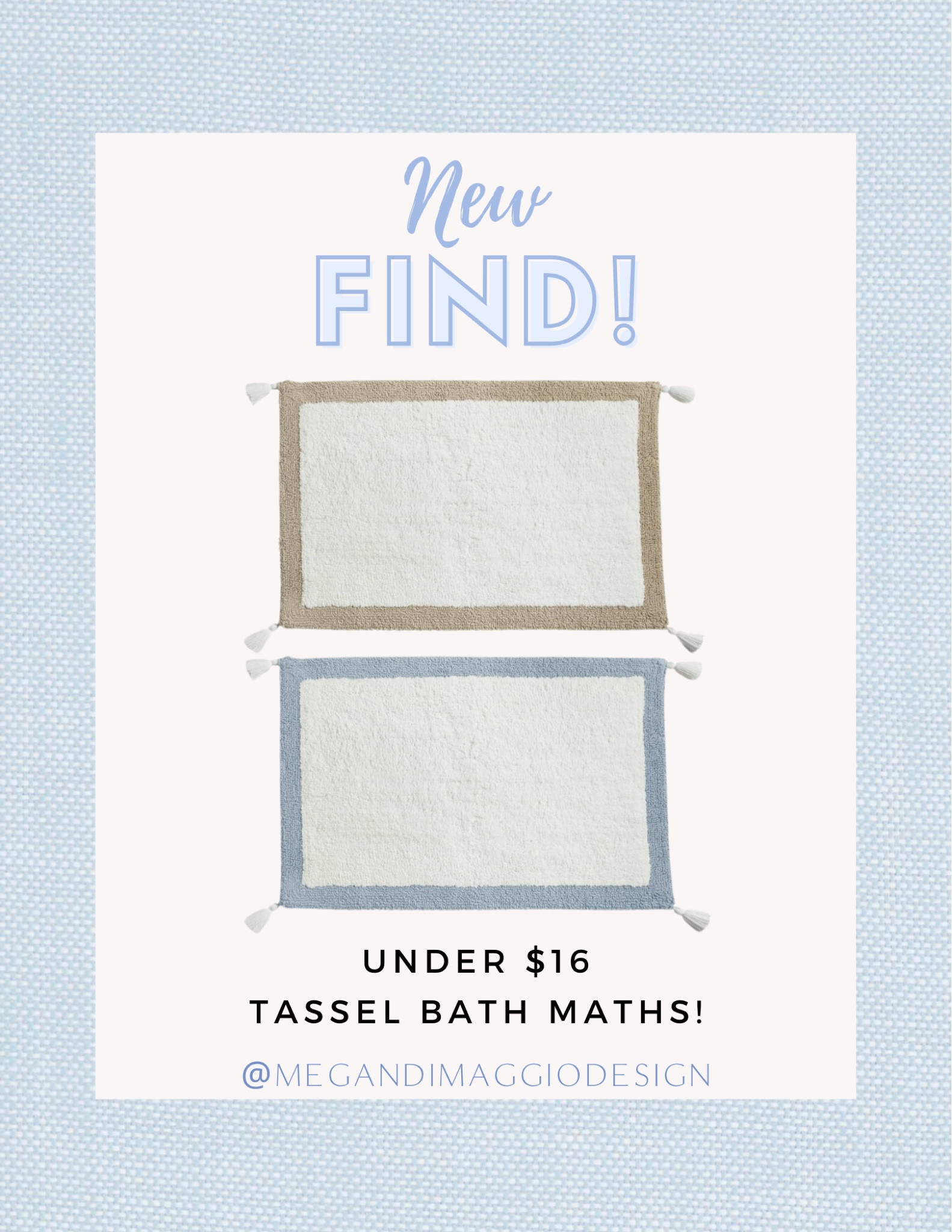 Looove these under $16 tassel bath mats!! Great Serena & Lily look for less but from Walmart!! 👏🏻👏🏻👏🏻

#LTKHome #LTKFindsUnder50 #LTKFamily