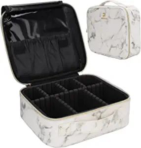 Relavel Travel Makeup Train Case Makeup Cosmetic Case Organizer Portable Artist Storage Bag with ... | Amazon (US)