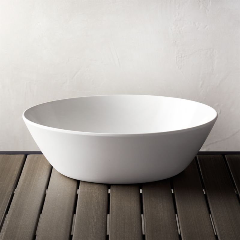 Lunea Melamine White 11.75" Serving Bowl + Reviews | Crate and Barrel | Crate & Barrel