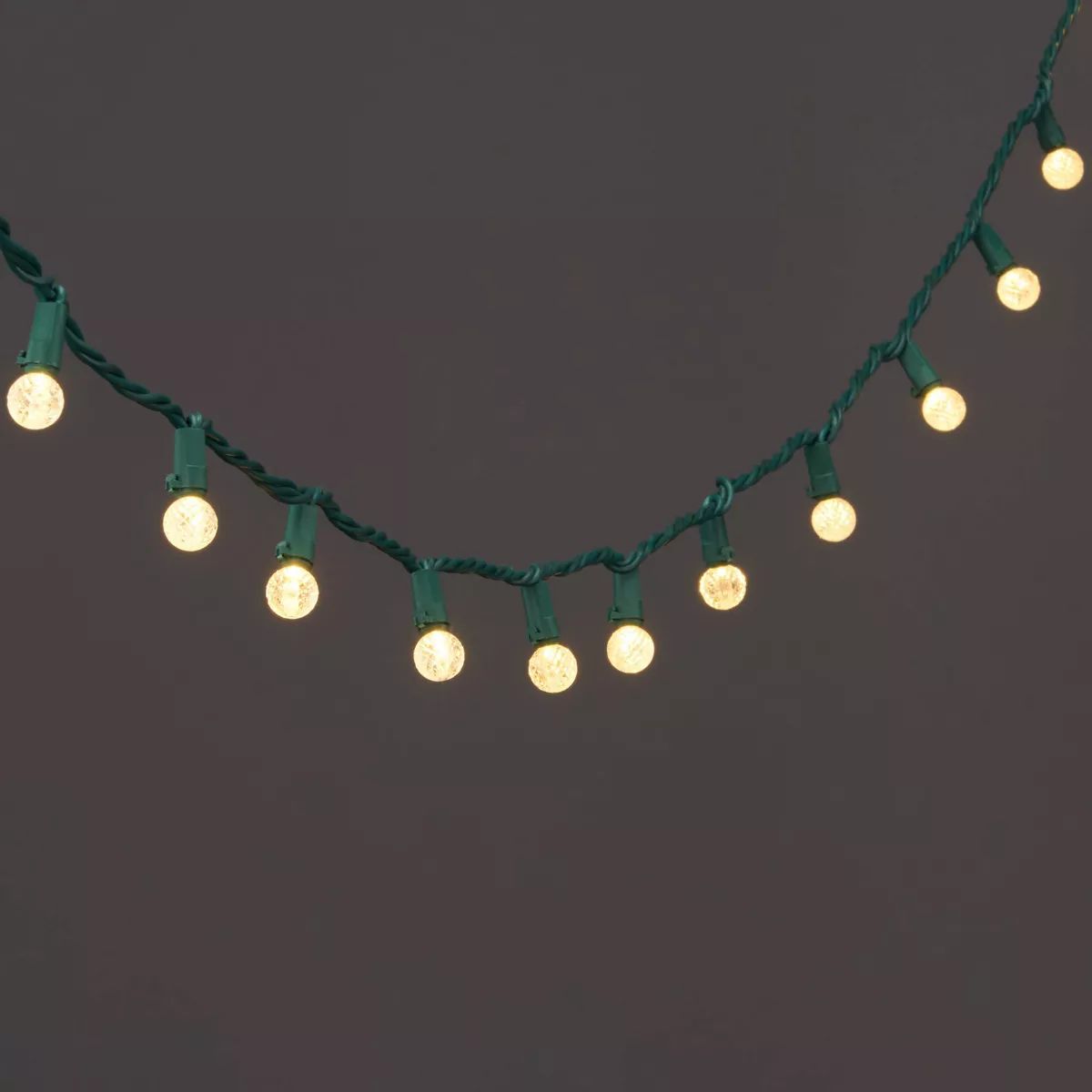 60ct LED Faceted Sphere Christmas String Lights Warm White with Green Wire - Wondershop™ | Target