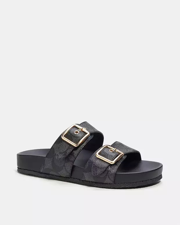 Allanah Sandal In Signature Canvas | Coach Outlet US