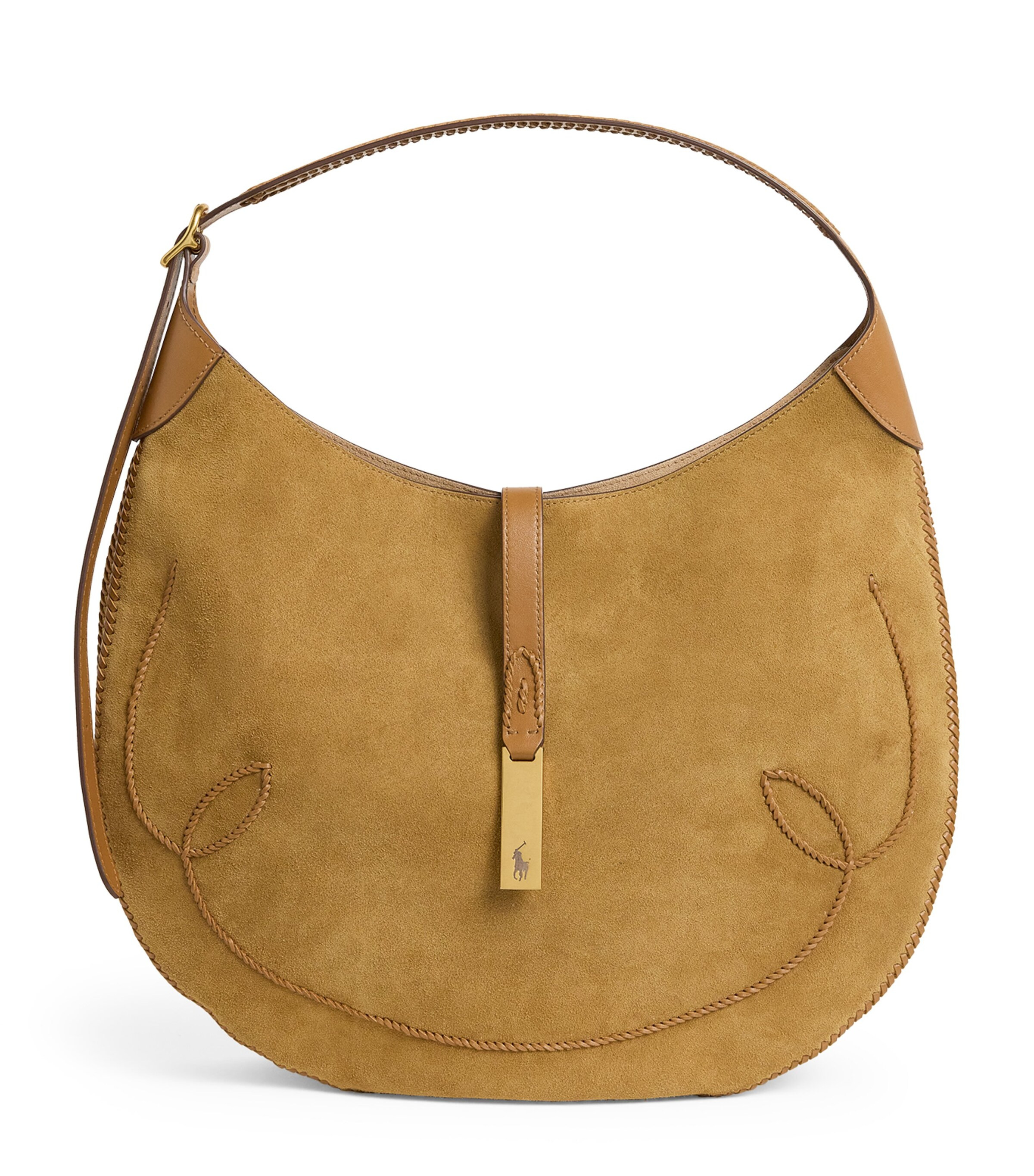 Medium Suede ID Shoulder Bag | Harrods US