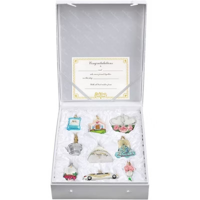Old World Christmas Blown Glass Christmas Ornament, Just Married Collection 9-Piece Ornament Set | Target