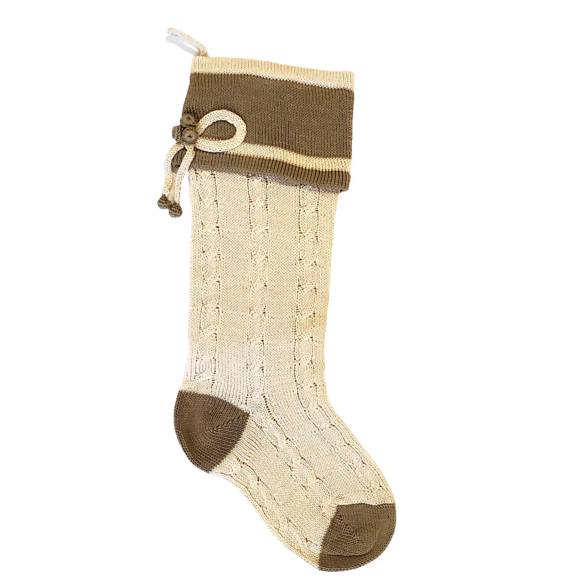 Ecru Cable-Knit Stocking | The Well Appointed House, LLC