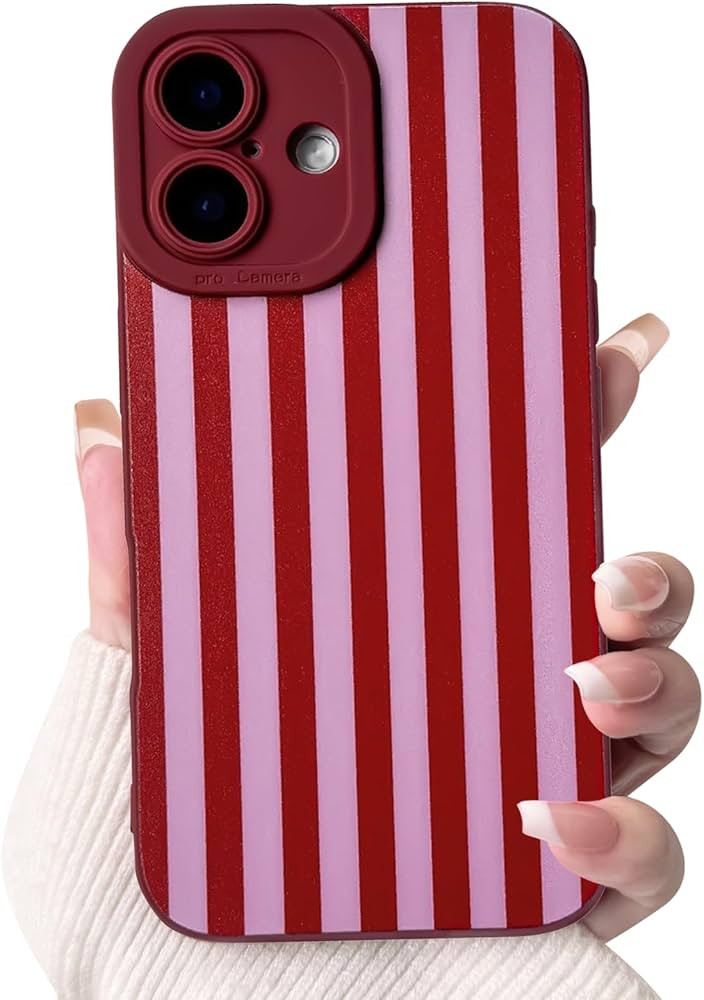NITITOP Compatible with iPhone 16 Plus Case Cute Stylish Line Stripe Pattern Design for Women Gir... | Amazon (US)