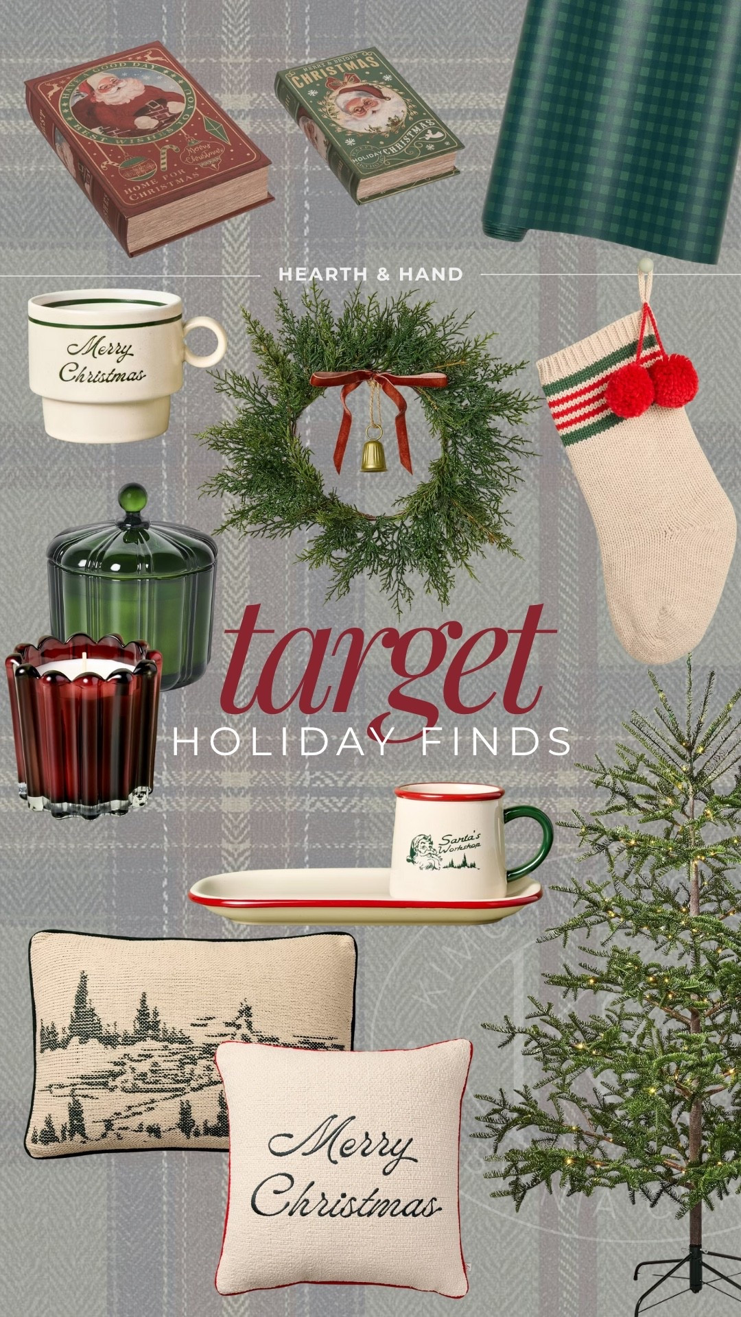 Red, green, and cream colored holiday decor from Target. I am loving all the new Hearth & Hand holiday decor items like the glass candles, throw pillows, and green wreath. Classy decor options for your home refresh this upcoming holiday season! 

#LTKSeasonal #LTKHome #LTKFindsUnder100