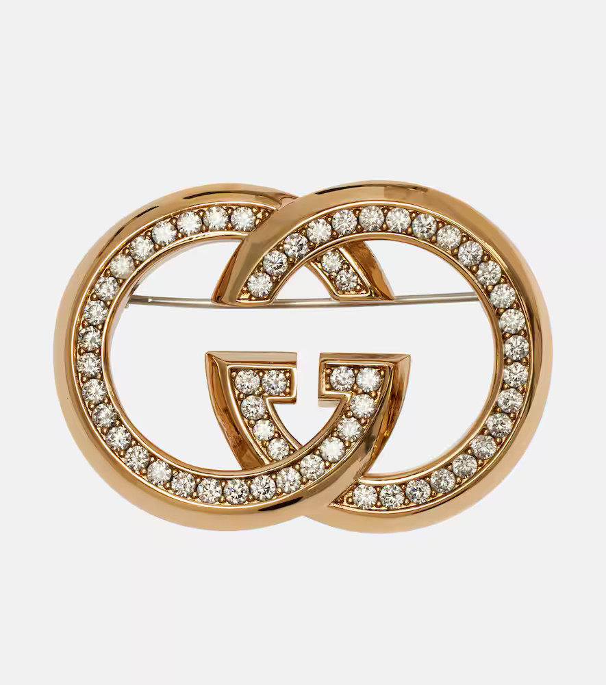 Gucci Interlocking G embellished brooch | Mytheresa (US/CA)