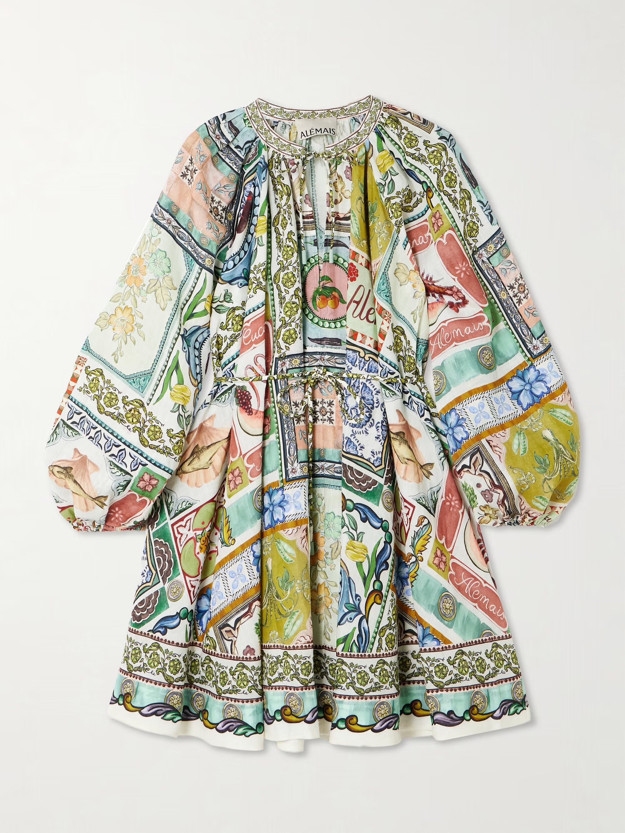 Tommasina printed ramie mini dress | NET-A-PORTER (US)