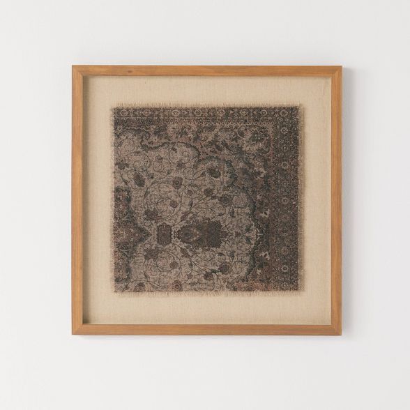 18&#34; x 18&#34; Vintage Textile Framed Under Glass - Threshold&#8482; designed with Studio McGe... | Target