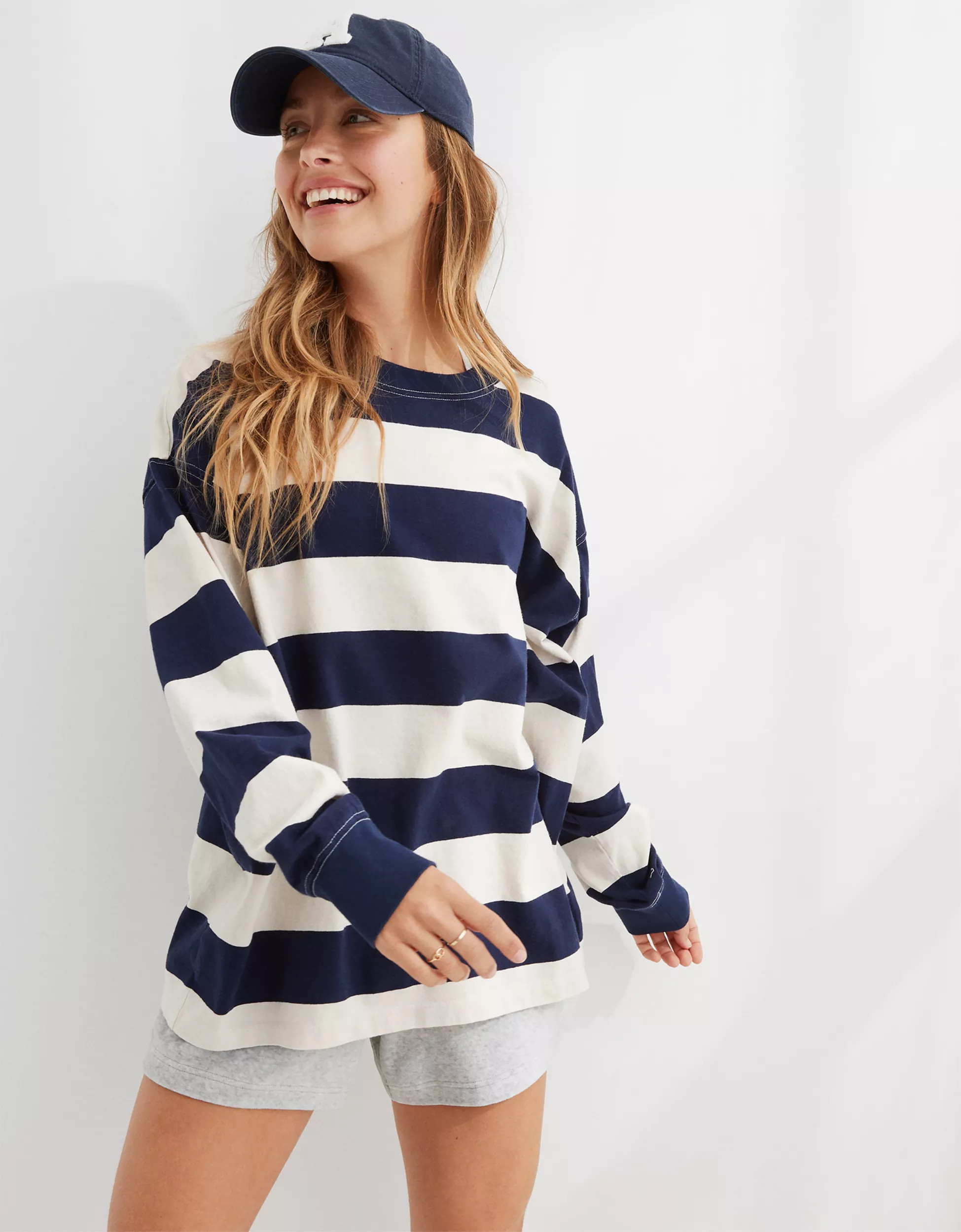 Aerie Long Sleeve Oversized T-Shirt | American Eagle Outfitters (US & CA)