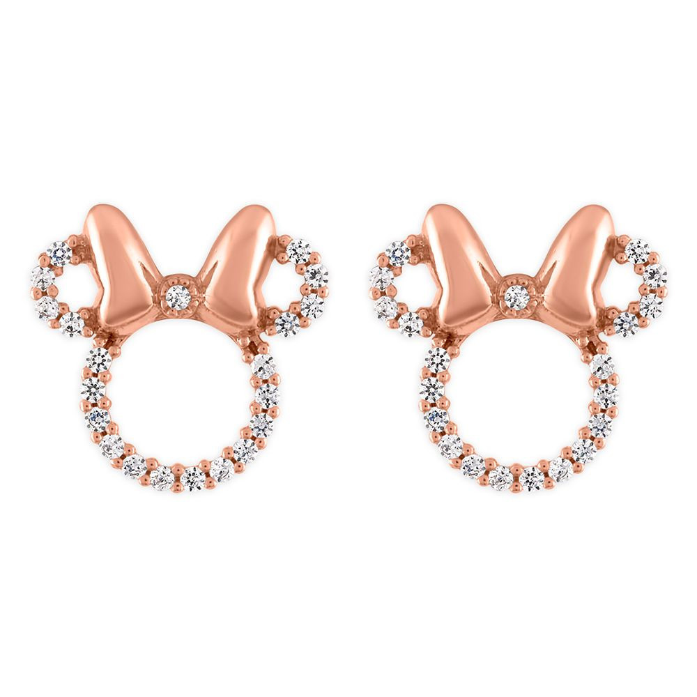Minnie Mouse Rose Gold Icon Earrings by Rebecca Hook Official shopDisney | Disney Store