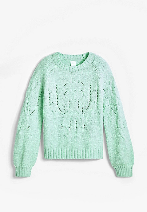 Girls Cable Knit Sweater | Maurices