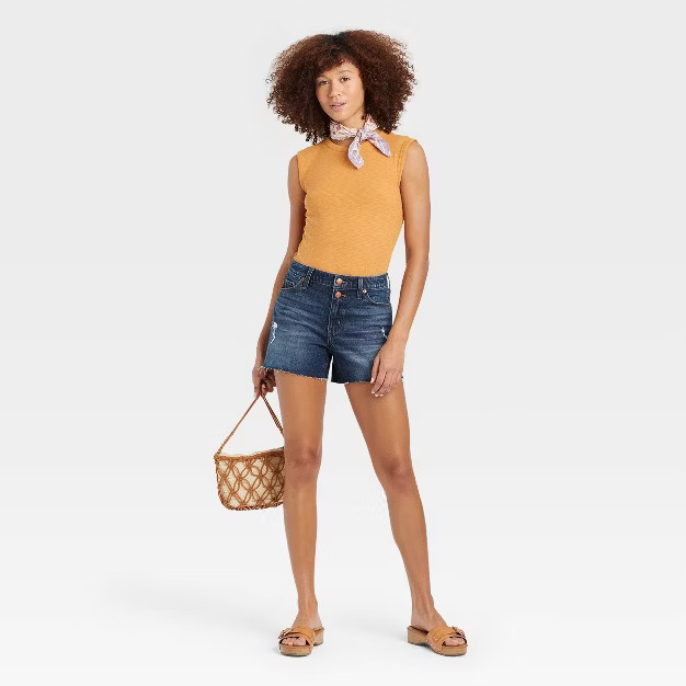 Women's High-Rise Vintage Midi Jean Shorts - Universal Thread™ | Target