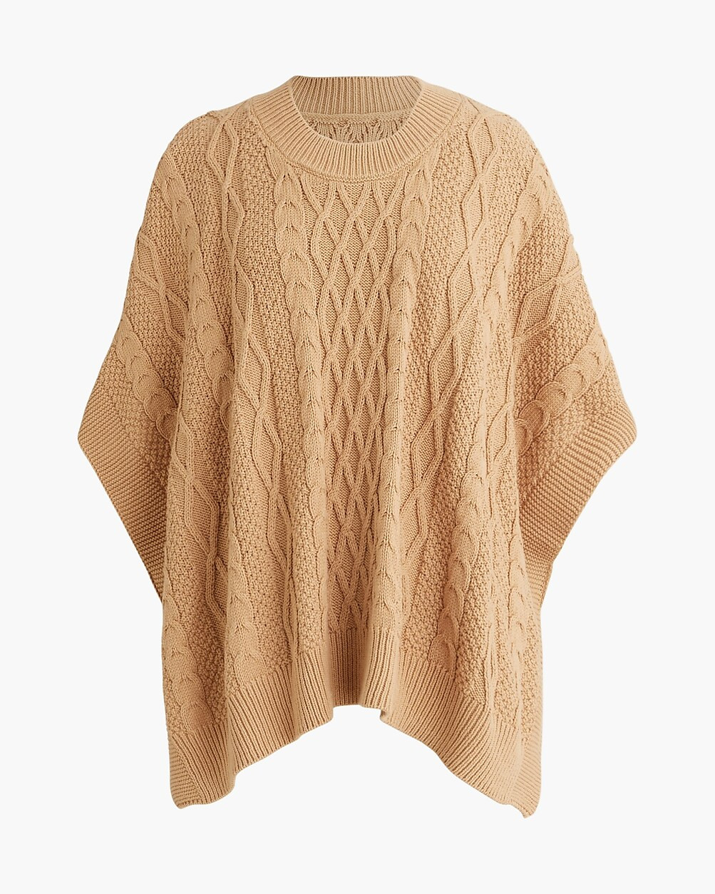 Fisherman cable-knit poncho | J.Crew Factory