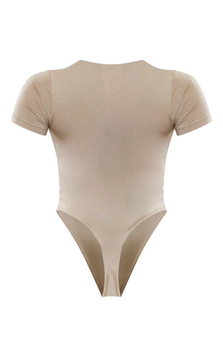 Deep Stone Slinky Short Sleeve Bodysuit | PrettyLittleThing US