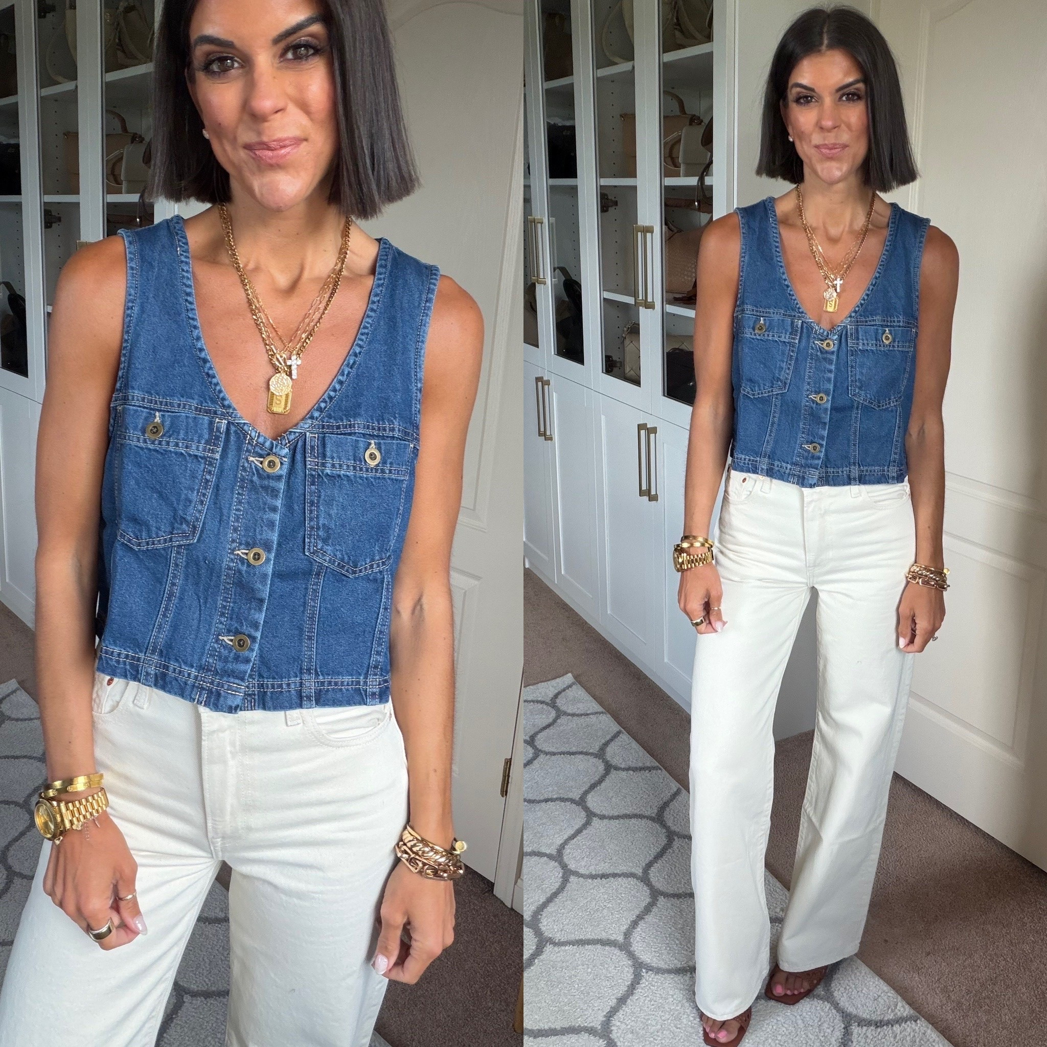 Love this new Walmart vest! Size xs- runs big! Size down if in you can! 
Jeans tts

#LTKSeasonal #LTKmomlife #LTKgrwm