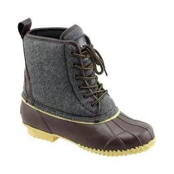 Women's Superior Boot Co. Felt Lace Up Duck Boot Grey | Bed Bath & Beyond