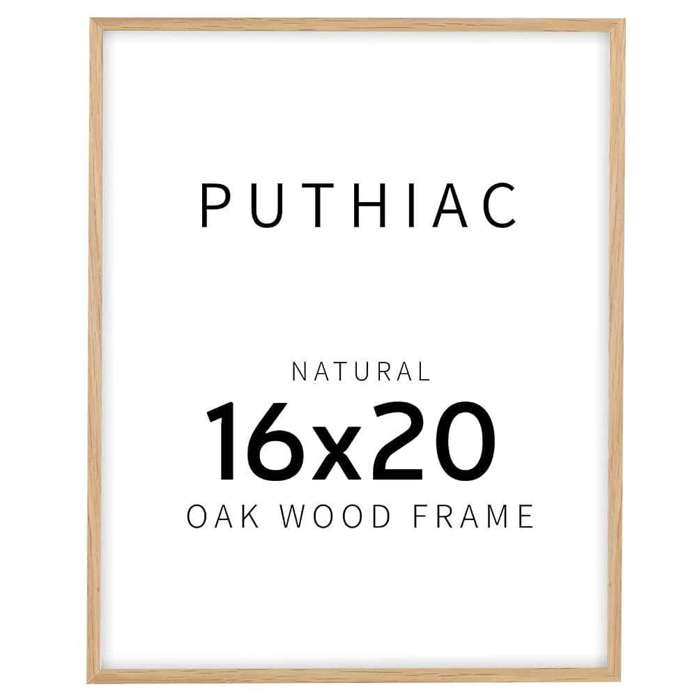 16x20 Picture Frames for Wall - Minimalist 16x20 Oak Wood Frames, 16"x20" Picture Frame Wood, Nat... | Amazon (US)