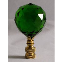 Lamp Finial-stunning Leaded Crystal Finial-Green-Brass Base | Etsy (US)
