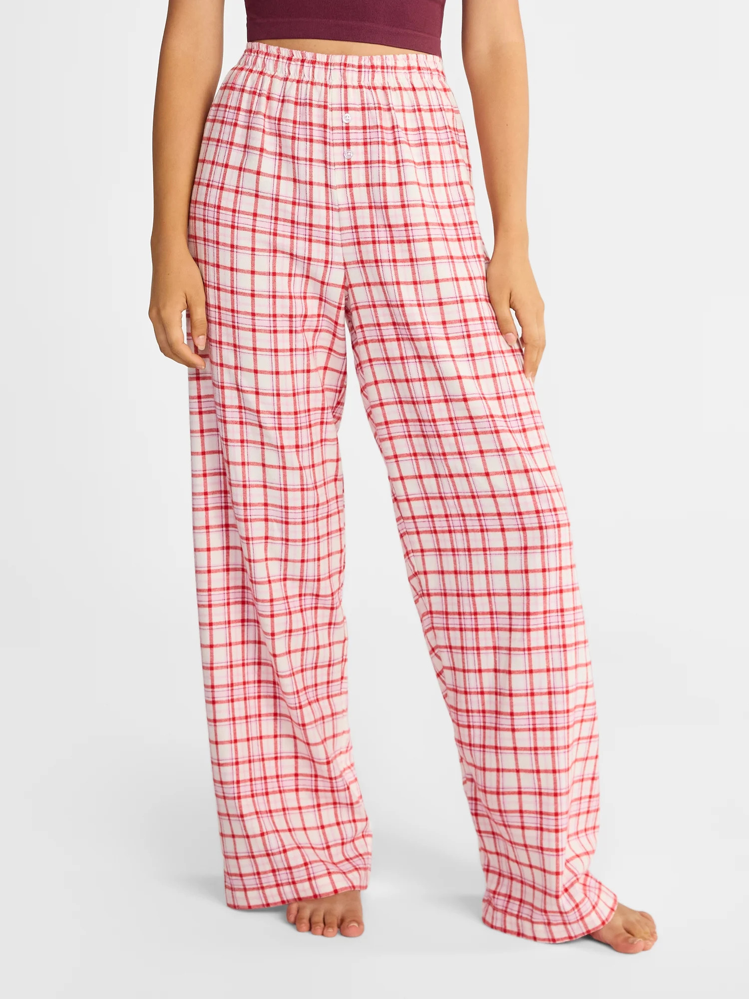 No Boundaries Sleepwear Cotton Boxer Pants, 31'' Inseam, Women’s | Walmart (US)