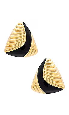 Amber Sceats Triangle Earrings in Gold & Black from Revolve.com | Revolve Clothing (Global)
